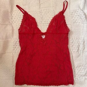 Vintage Victoria’s Secret 2004 Red Lace Lingerie Top